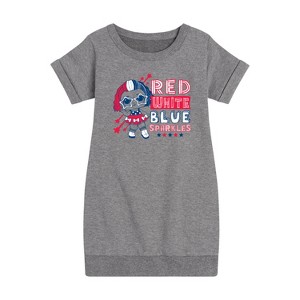 - LOL Surprise! - 4th of July Graphic Short Sleeve Fleece Dress - 1 of 4