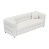 CAVINAS Teddy Fleece Loveseat Sofa with 2 Throw Pillows, Vintage Sofa Couch with Sturdy Hardware Foot Support for Living Room, Bedroom - 4 of 4