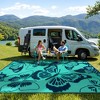 Lahome Monarch Butterfly Outdoor Plastic Straw Rug-Waterproof Reversible Mat for Patio, Backyard, Camping, RV Awning - 4 of 4
