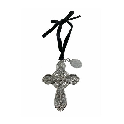 Slickblue 3D Cross Ornament with Tag - Beautiful Faith-Inspired Christmas Decoration - Perfect for Holiday and Spiritual Displays