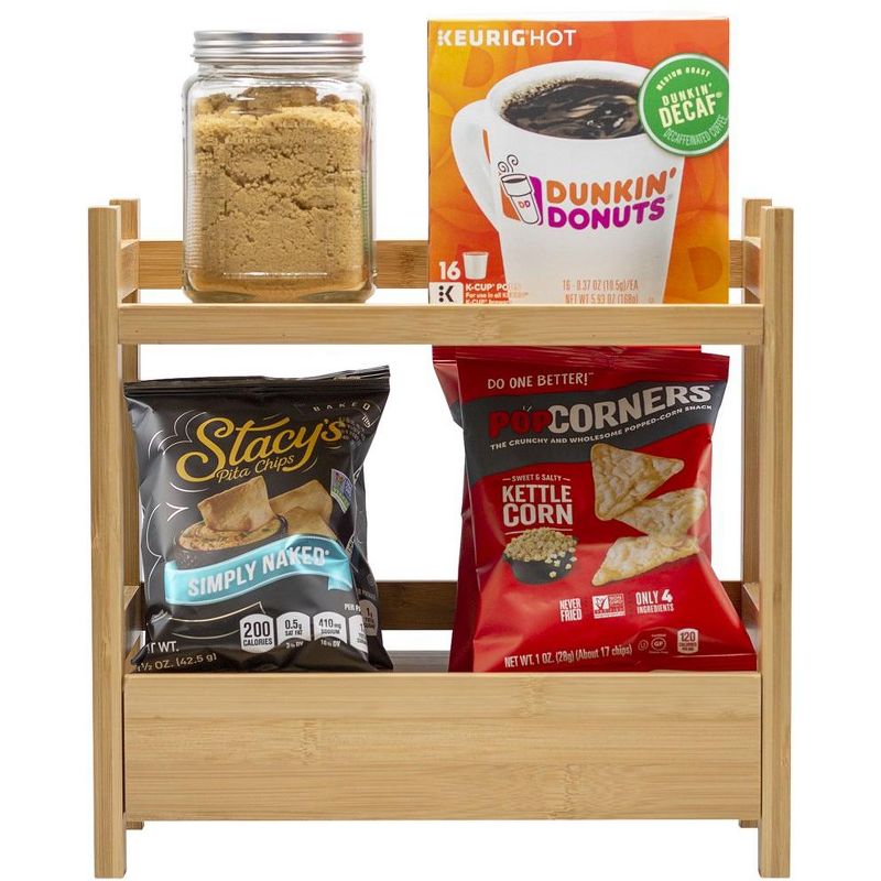 Sorbus 2-Tier Bamboo Kitchen Countertop Organizer - ideal for storage and display, stores your favorite spices, seasonings, and household items, 6 of 16