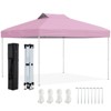 Costway 10 X 10 FT 1-Person Setup Pop up Canopy Tent with 1-Push Center Lock Wind Ropes Blue/Pink/Gray/Navy/White - 2 of 4