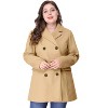 Women's Plus Size Winter Outfits Notched Lapel Double Breasted Overcoats - Agnes Orinda - 2 of 4