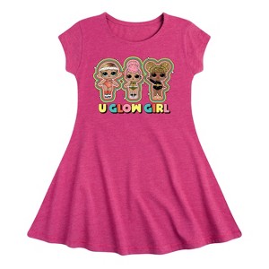 Girls' - LOL Surprise! - U Glow Girl Fit & Flair Cap Sleeve Dress - 1 of 2