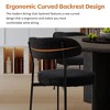 CENGHU Boucle Upholstered Dining Chairs Set of 2, Side Chairs with Curved Backrest & Black Metal Legs, for Dining Room, Living Room - 4 of 4