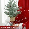 Christmas Reindeer Velvet Curtains 2 Panels, Long Red Window Curtains, Holiday Decoration Curtain, Thermal Insulated Room Darkening Curtain - 4 of 4