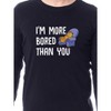 Garfield Comic I'm More Bored Than You Adult Unisex Sleep Pajama Set Black - 3 of 3