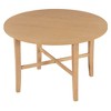 NicBex Round Dining Table Set for 4  Retro Simple Round Table with 4 X-shaped Backrest Chairs for Kitchen - 3 of 4
