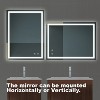 Vynxaria 32 in. Wx24 in. H LED Vanity Mirror, Dimmable Touch & Wall Switch, Anti-Fog, CRI 95, Adjustable 3000K-6000K, Waterproof - 3 of 4
