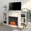 CLIHOME 70.2-in W TV Stand with Fan-forced Flat wall Electric Fireplace with Remote Control Included - 3 of 4