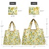 Wrapables Large & Small Foldable Nylon Reusable Shopping Bags (Set of 2), Fresh Lemons - 2 of 4