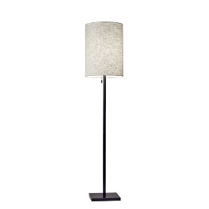 60.5" Liam Floor Lamp Golden Bronze - Adesso: Elegant Pull Chain, UL Listed, Beige Linen Shade - 1 of 2