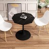 31.5" Mid-Century Modern Tulip Dining Table, Round Pedestal Table for 2-4, Small Kitchen or Coffee Table, Metal Base - 4 of 4