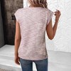 Womens Knit Top Round Neck Relaxed Fit Short Sleeve Casual Top - 2 of 2