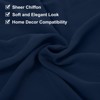 Unique Bargains  Light Elegant Romantic Chiffon Table Runner 27.5" x 118" 2 Pcs - 4 of 4