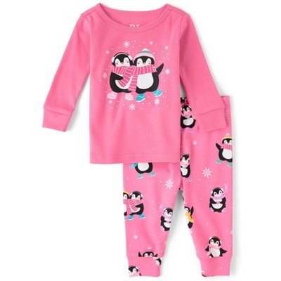 The Children's Place Toddler Girls Long Sleeve Penguin Snug Fit Cotton Pajamas