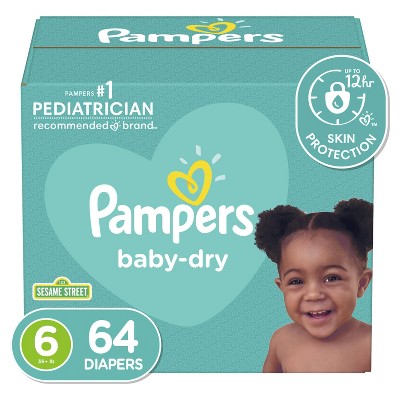 Pampers Baby Dry Diapers Super Pack - Size 6 - 64ct