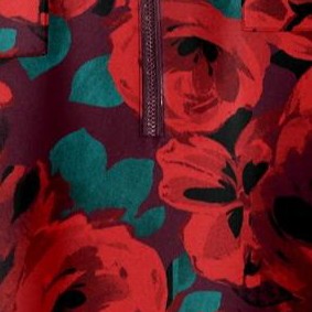 red watercolor floral