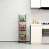 TOBILI 3-Tier Kitchen Storage Basket Organizer, Freestanding Metal Wire Rack for Fruit, Vegetables, and Pantry Items - 2 of 4