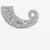 Anna-Kaci Silver Tone Initial Letter Pendant Necklace with Crystal Rhinestone Accents - 3 of 4