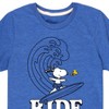 Boys' - Peanuts - Snoopy Ride Wave Short Sleeve Graphic T-Shirt - 2 of 4