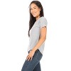 RAE DUNN - Women's Short Sleeve Shirttail Hem T-Shirt - 2 of 4