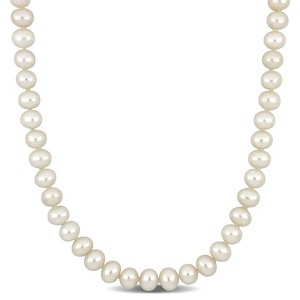 EVERLY JEWELRY | 14k Yellow Gold 6-6.5mm Freshwater Cultured Pearl Strand Necklace, 18 inc - 1 of 4