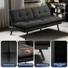 Dyonery 68" Comfy Couch with Adjustable Backrest & Foldable Design Futon Sofa Bed,Convertible Sleeper Sofa for Small Spaces Livingroom Apartment RV - 4 of 4