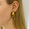 Dome Huggie Teardrop Earrings - 2 of 4