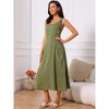 INSPIRE CHIC Women's Linen Summer Sleeveless Casual Loose Flowy Maxi Tank Beach Sundress - 2 of 4