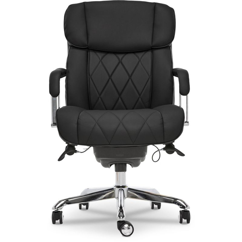 Sutherland Quilted Leather Office Chair with Padded Arms - La-Z-Boy, 1 of 18