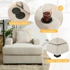 55"/43.5"/39.7"W Oversized Chaise Lounge, Sleep Chair  Sofa Couch with Pillows, Charge Station & Cup Holders 4B -ModernLuxe - 4 of 4