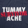 Mens Funny T Shirts Tummy Ache Survivor Sarcastic Graphic Novelty Tee for Men - Crazy Dog Men's T Shirt With Sarcastic Sayings - 2 of 4