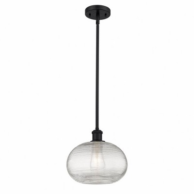 Ithaca - 1 Light Stem Hung Mini Pendant In Industrial Style-9.5 Inches Tall and 10 Inches Wide