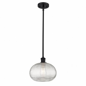 Ithaca - 1 Light Stem Hung Mini Pendant In Industrial Style-9.5 Inches Tall and 10 Inches Wide - 1 of 1