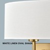 CLAXY Modern Brass Wall Sconces with LED Reading Light USB Port - 2 of 4