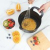 COOK WITH COLOR Nesting Plastic Mixing Bowl Set with Pour Spouts and Handles, Black Speckled, 6 Piece Non-Slip - 4 of 4
