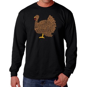 LA Pop Art Thanksgiving - Men's Word Art Long Sleeve T-Shirt - 1 of 4