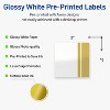 Avery Printable Square Labels, Gold Double-Dipped Edge, 2" x 2", Glossy White Square Labels, Permanent, Laser/Inkjet, 120ct, Great for Product Labels - 2 of 4