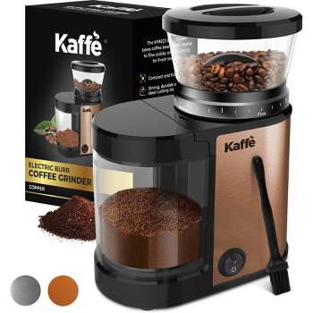 Electric Coffee Burr Grinder - 5.5oz - Copper (Cleaning Brush Included)