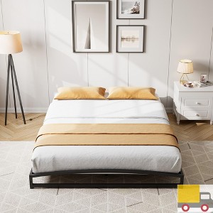 Jojoka Low Profile Metal Queen Bed Frame with Arch Head & Footboard – Heavy Duty, Noise-Free, Easy Assembly, No Box Spring Needed - 1 of 4