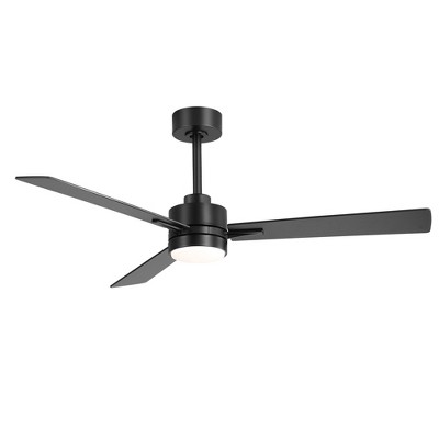Airsurfer 52'' Ceiling Fan with Lights and Remote, 6 Speed, 3 Plywood Blades, 5''/10'' Downrods,3 LED Colors
