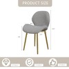NicBex Set of 2 Velvet Dining Chair with Metal Legs and Comfortable Backrest,Upholstered Armless Chairs for Kitchen,Living Room - 3 of 4