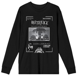 Beetlejuice Ghost Transformations Men's Black Long Sleeve Shirt, - 1 of 1