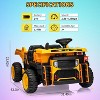 24V 2-Seat Kids R/C Dumper, Ride-on Electric Construction Vehicle with Shovel, Bluetooth, LED Lights and Shock Absorber - 2 of 4