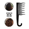XO Curls Shower Detangling Hair Comb (Black), Wide Tooth Comb , Comb with Hook for Easy Hanging in Shower, Hair Comb for Curly & Wavy Hair - 2 of 4