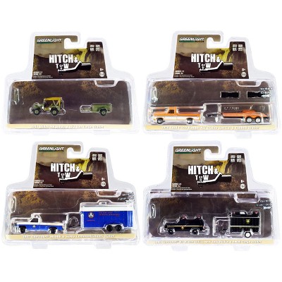 "Hitch & Tow" Set of 4 pieces Series 22 1/64 Diecast Model Cars by Greenlight