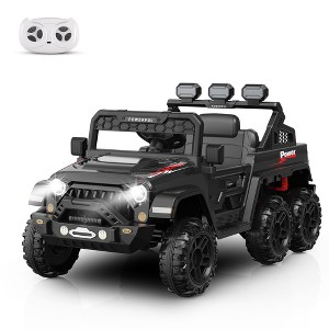 Ride on Car with 6 EVA Wheels&4WD, 24V Battery Powered Electric Car for Ages 3-6 Kids, Electric Vehicle with Remote Control - 1 of 4
