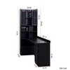 Kumasinova 60"/55"/59" Office Desk with Hutch,Computer Desk with Drawers,Standing Desk with Bookshelf,Gaming Desk for Home,Office - 3 of 4