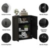 Spassway Trapezoidal Wood Corner Cabinet Freestanding Corner Shelf with 5 Doors Storage Cabinet for Living Room Bathroom Kitchen Bedroom - 4 of 4